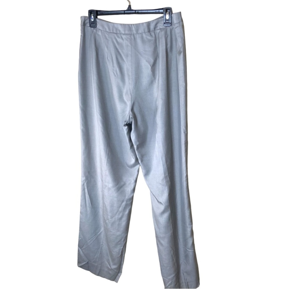 Talbots Gray Silk & Rayon Pants Size 12 NWOT‎